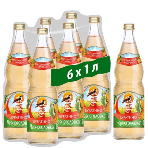Лимонад Черноголовка – “Буратино” 1л стекло