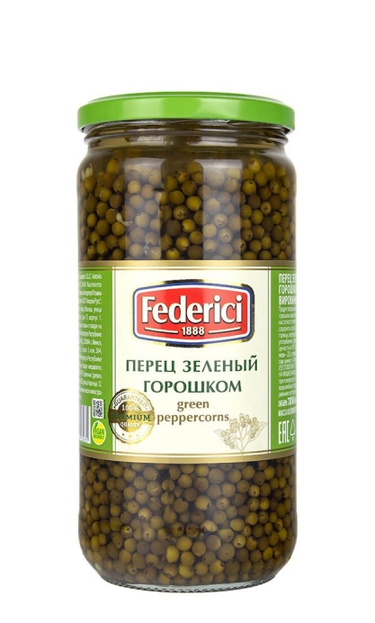 Перец зеленый горошком Federici (Федеричи) 700г