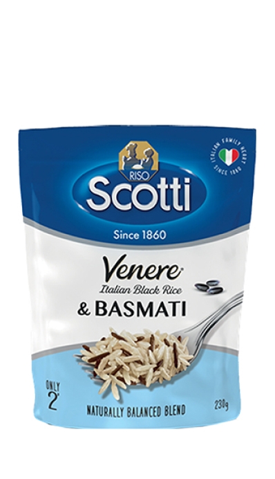 Riso Scotti Рис пропаренный Basmati черный Venere 230г