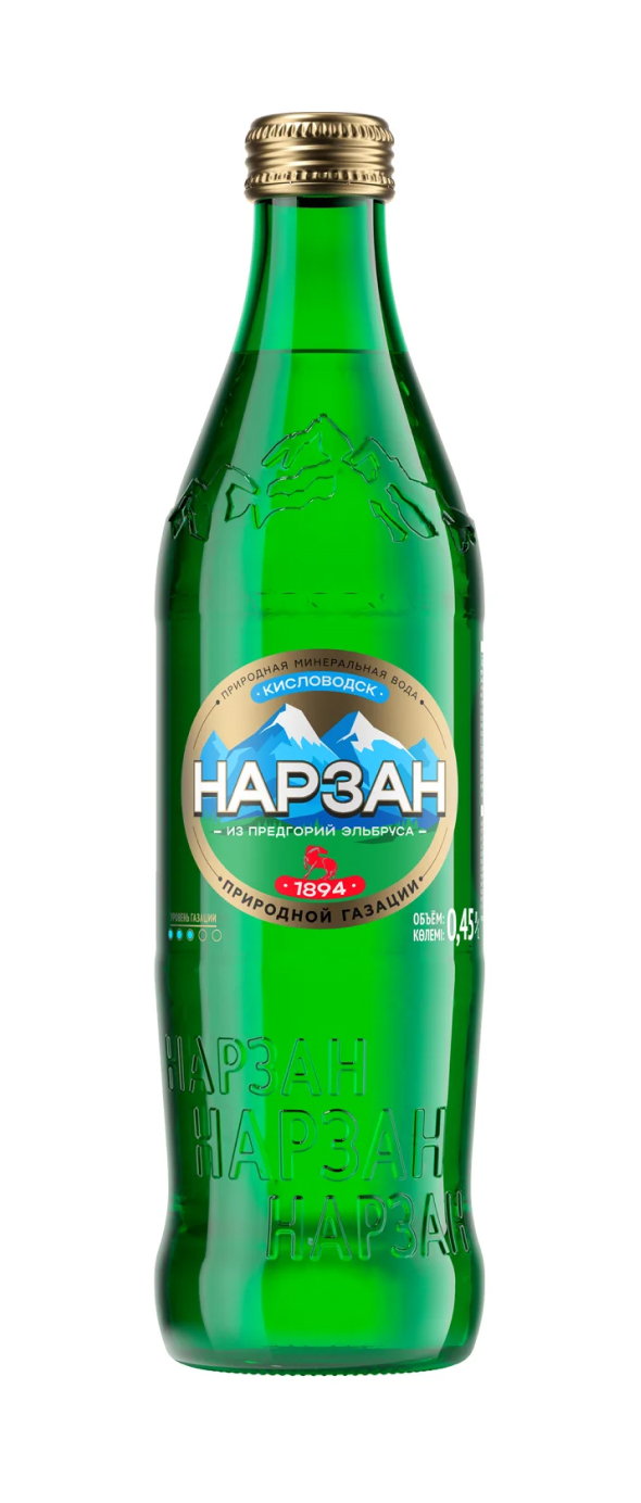 Нарзан 0.45л природной газации